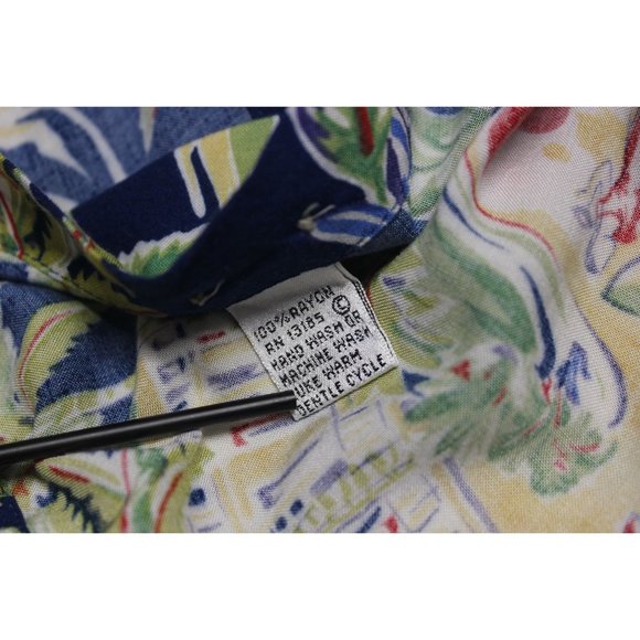 Vintage Via Veneto men's floral button front Hawaiian‎ short sleeve shirt - Picture 14 of 15